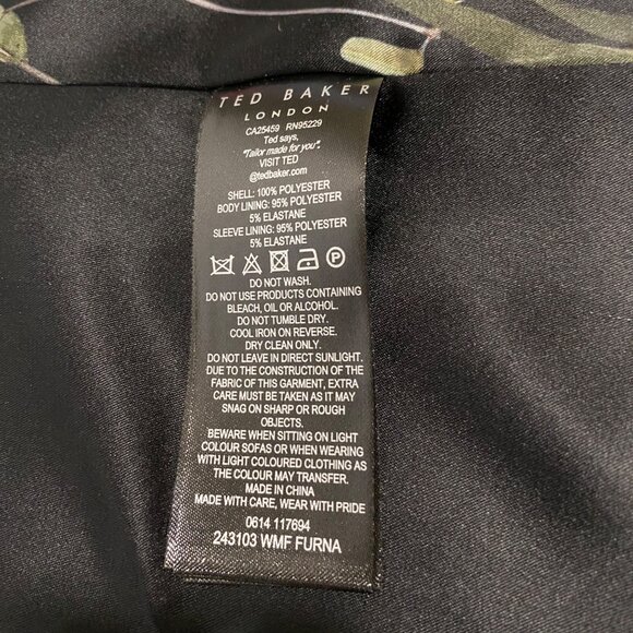 Ted Baker Furna Open Scalloped Black‎ Blazer Ted Baker Size 6 (U.S. Size 16-18) - Picture 9 of 10